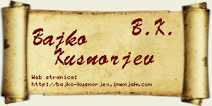 Bajko Kušnorjev vizit kartica
